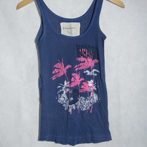 Contagious Navy Blue Logo Tank Top Slim Fit